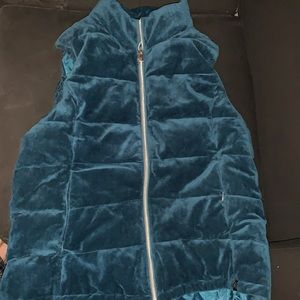 Velvet blue vest jacket